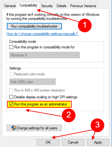 steam run this program as an administrator